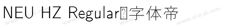 NEU HZ Regular字体转换